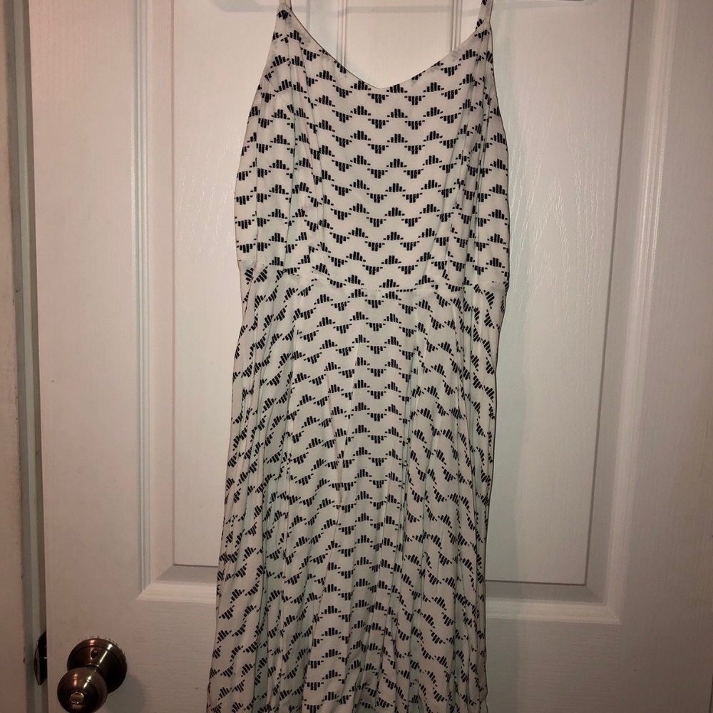 White & Black Patterned Dress